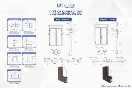 HỆ XINGFA 55 – CHI TIẾT CẤU TẠO, ĐỊNH HÌNH GIÁ TRỊ CÔNG TRÌNH